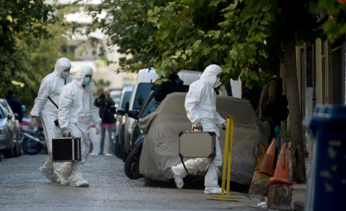 Men in White Suites Crossing the Street - Ready for Investigation