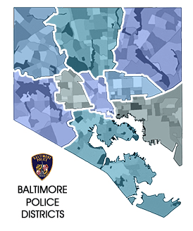 Baltimore, Maryland Police Districts