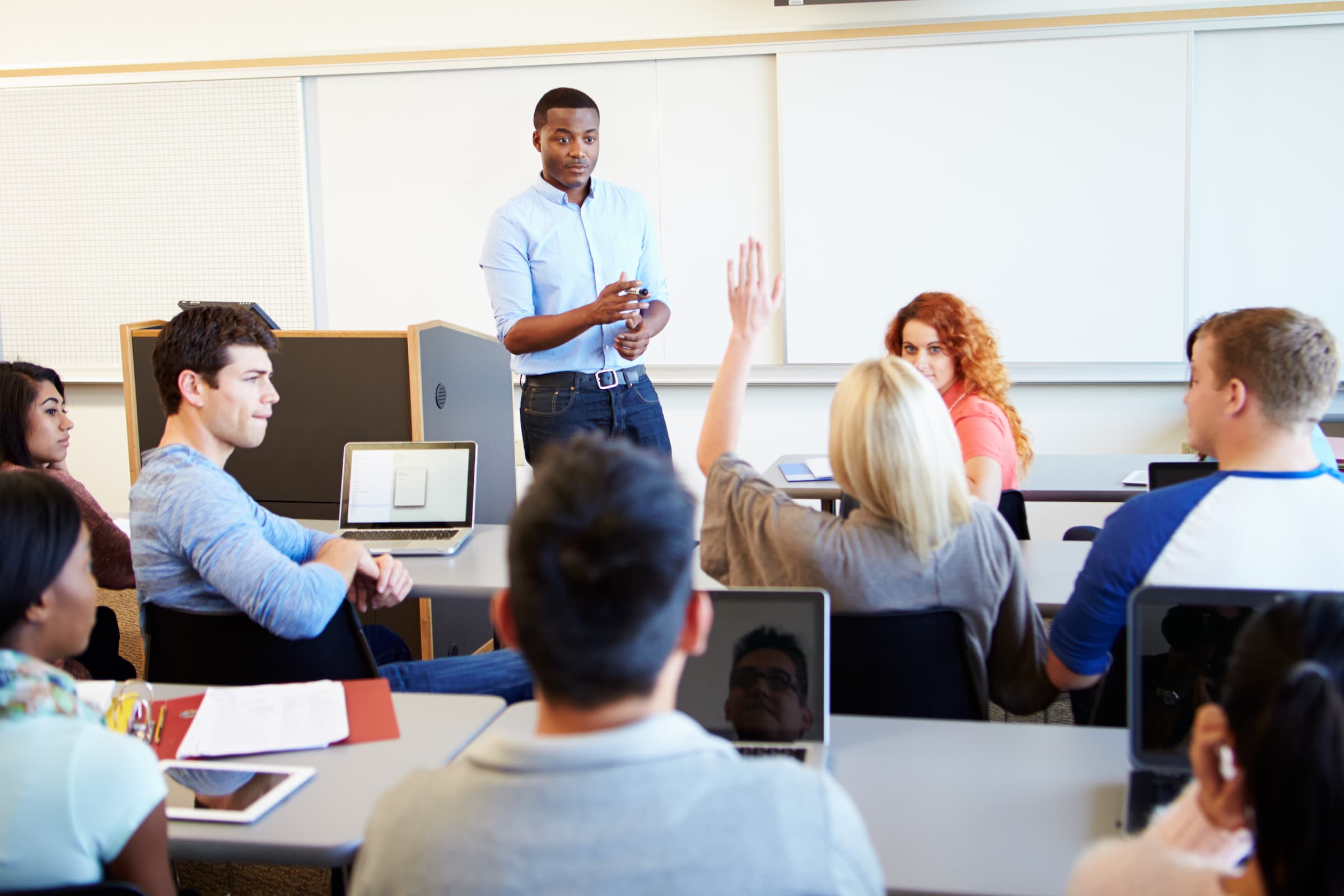 Criminal Justice Teacher with Students