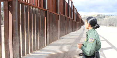 border patrol agent at work