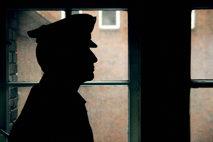 Silhouette of correctional officer